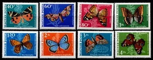 Schmetterlinge. 8W. Ungarn 1969 - Bild 1 von 1
