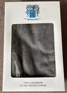 NOS Portolano 100% Cashmere Woven Throw 60”X50” - Picture 1 of 8