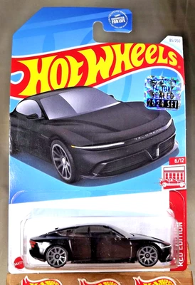 Hot Wheels #85 Red Edition 6/12 DeLOREAN ALPHA5 2024 negro con 10 radios grises Foto 1 de 4