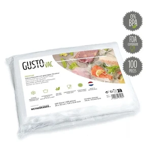 GustoVac 100x Reusable Sous Vide Vacuum Sealer Bags 25x35cm - BPA-Free - Picture 1 of 5