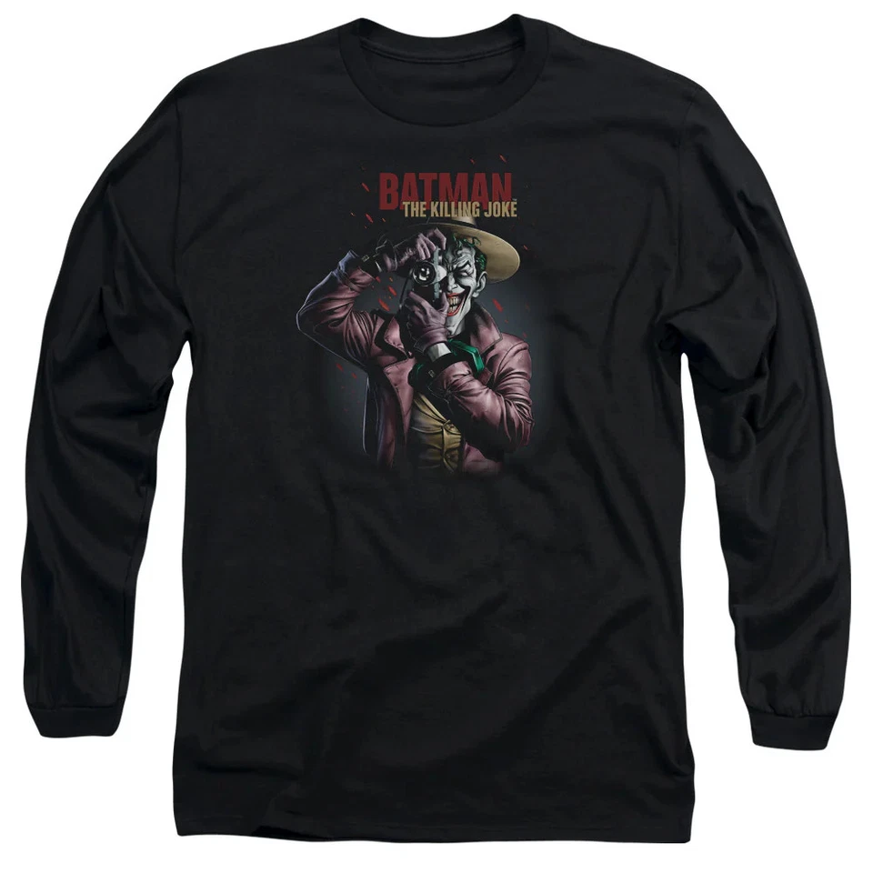 Batman Killing Joke Camera Mens Long Sleeve Shirt Black - Image 1 of 1