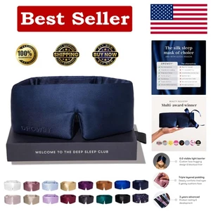 Wolkenähnliche gepolsterte Seidenschlafmaske für Erwachsene - totale Dunkelheit & verstellbare Passform - Bild 1 von 9