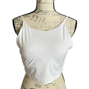 White Fitness Tank With Built In Bra Size XX-Large - Picture 1 of 2