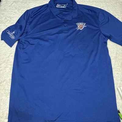 Camisa de cuello de baloncesto OKC Oklahoma City Thunder para hombre talla XLT Foto 1 de 4