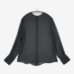 AEWEN MATOPH Sheer blouse 8721-263-0036 Blouse shirt Charcoal gray 5-0821M∞ - Picture 1 of 5