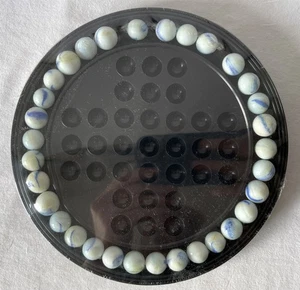 Vintage Set of 32 x Machine Made Marbles on SEALED Plastic Solitaire Board - Picture 1 of 8