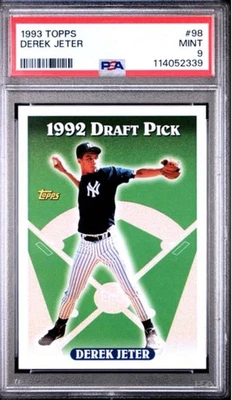114052339 Derek Jeter 1993 Topps 98 1992 selección del draft radiocontrol novato PSA 9 Foto 1 de 2