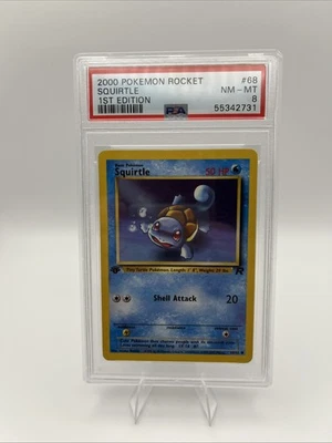 Squirtle 2000 Pokemon Rocket 1st Edition 68/82 PSA 8 - Image 1 of 2