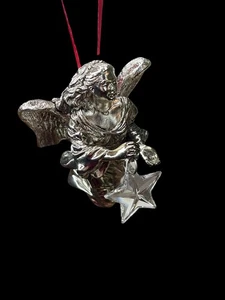 1998 Hallmark Keepsake Ornament Angelic Flight Limited Edition Silver Plated VTG - Picture 1 of 7