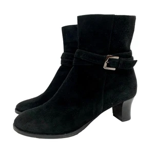 Taryn Rose schwarze Kinder Wildleder Stiefeletten mit Absatzriemen & Schnallen | 36,5 - Bild 1 von 10