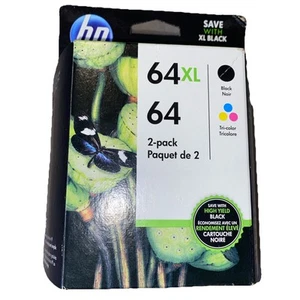 HP 64XL Black & HP 64 Tricolor Ink Cartridge Set 3YP23AN -Exp July 22- - Bild 1 von 3