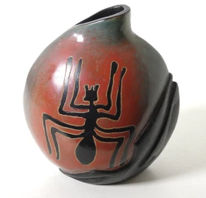 Inca Peru Nazca Lines Ceramic Vase Abstract Native Ant - Picture 1 of 7