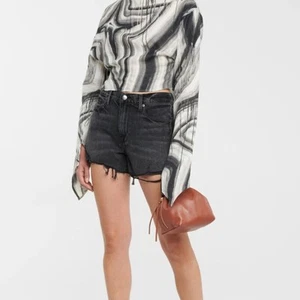 Frame Denim Le Brigette Denim Short High Rise Distressed - Picture 1 of 6