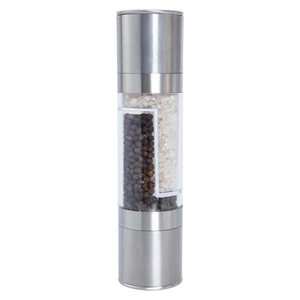 2 in 1 Salt and Pepper Grinder Stainless Steel Manual Pepper Mill Adjustable ... - Picture 1 of 6