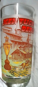 Vintage 1978 Official Kentucky Derby Churchill Downs Frosted Glass Pferderennen - Bild 1 von 5