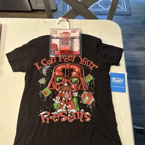 Star Wars Darth Vader Youth Black T-shirt & Pocket Pop Christmas XS NWT - Picture 1 of 6
