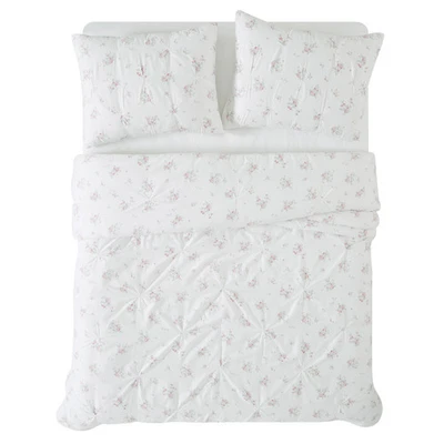 Juego de edredón The Farmhouse de Rachel Ashwell Rosebury blanco/rosa completo/reina Foto 1 de 4