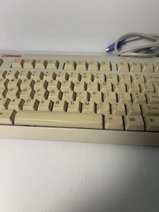 Vintage Compaq KB-9965 Keyboard PS/2 Beige Retro PC 1990s - Picture 1 of 8