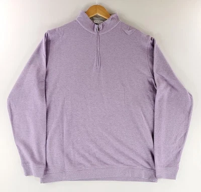 Pulôver Peter Millar Crown Comfort 1/4 zíper manga longa roxo masculino GG - Imagem 1 de 4
