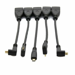 90° Angle Micro HDMI Male to HDMI Female Cable Left/Right/Up/Down 15cm - Picture 1 of 13