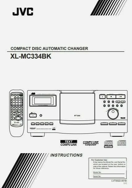JVC XL-MC334BK - 200 CD Automatic Changer Operating Instruction - USER MANUAL  - Image 1 of 1