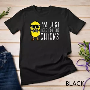 Camiseta unisex Kids Im Just Here For The Chicks linda Pascua niños niños pequeños - Imagen 1 de 15