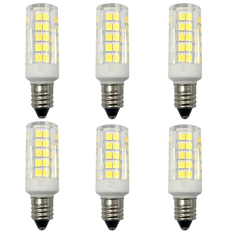 6pcs E11 Ceramic LED Bulb 110V 5W 64-2835 SMD Equivalent to 50W Halogen Light H - Image 1 of 4