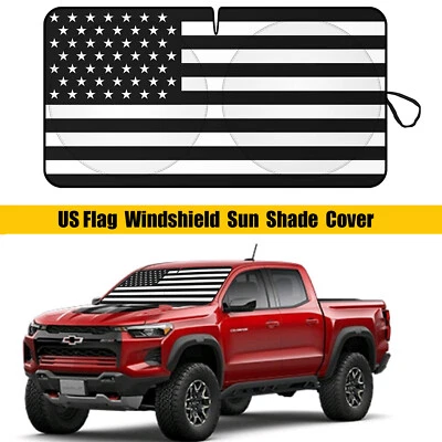 Parabrisas para camioneta Chevrolet Colorado cubiertas parasol visera bandera de Estados Unidos bloque UV Foto 1 de 4