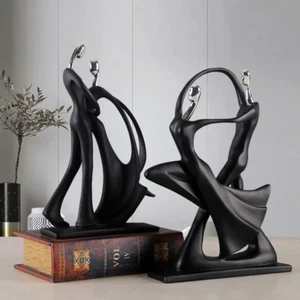 Nordic Art Dancing Couple Resin Figurines Ornaments Living Room Home Decoration - Picture 1 of 22
