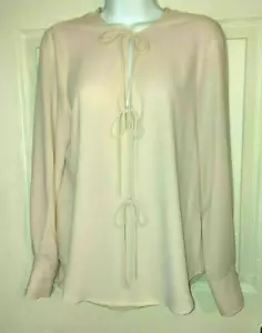 1.State by Anthropogie Blush Pullover Decorative Front Ties Blouse SZ Small - Picture 1 of 4