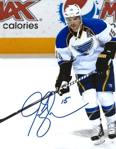 JAMIE LANGENBRUNNER -"SIGNED"-8X10 PHOTO-ST LOUIS BLUES -2X STANLEY CUP- W / COA - Picture 1 of 1