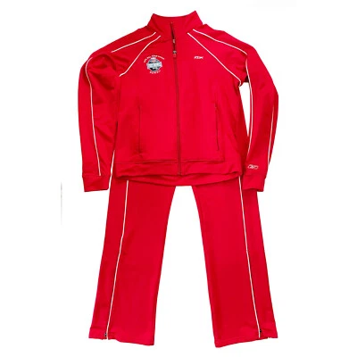Conjunto de terno de atletismo feminino REEBOK NFL Pro Bowl 2008 Havaí vermelho mistura poli malha tamanho P - Imagem 1 de 4