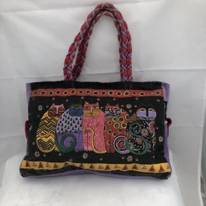 Borsa/borsa in tela Laurel Burch 5 tribù di gatti sole e sabbia - Foto 1 di 13
