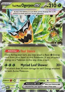 Maschera Teal Orgerpon ex #025/167 - Maschera Crepuscolare - Pokémon TCG - NM - Foto 1 di 2