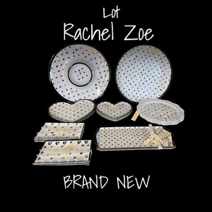 Rachel Zoe Melamine Plates Platters Heart Shaped Lot Brand New With Tag - Picture 1 of 6