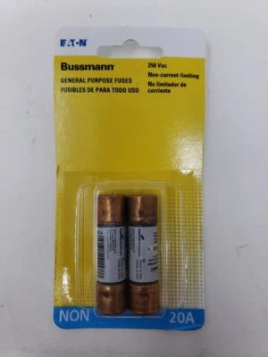 Fusibles de uso general EATON Bussmann BP/NON-20 250 Vac 20A Foto 1 de 4