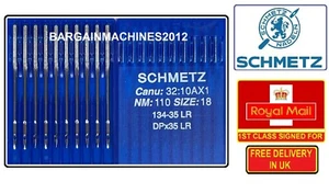 SCHMETZ DPX35LR 134-35LR CANU32:10AX1 NM110/18 INDUSTRIAL SEWING MACHINE NEEDLE - Picture 1 of 6