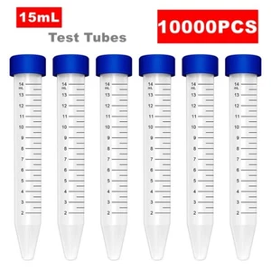 Konisches Zentrifugenröhrchen 15 ml, klares Kunststoffzentrifugenröhrchen auslaufsicher Schraubverschluss - Bild 1 von 25