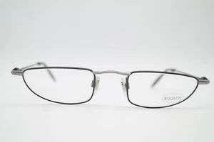 Vintage Brille Bugatti 11729 Schwarz Silber Rot Oval Brillengestell eyeglasses - Picture 1 of 6