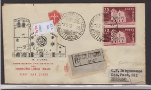 1949 First day Cover Venetia Elezioni di Trieste raccomandata - Imagen 1 de 1
