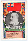 Carte postale Londres Angleterre roi Édouard VII vue drapeau 1909 non postée antique
