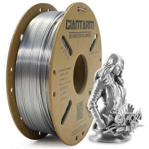GIANTARM Drukarka 3D Filament Jedwabny Srebrny PLA 1KG / rolki 1,75MM Błyszczący PLA DE - Zdjęcie 1 z 8