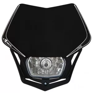 Motorrad Cross Enduro V-Face Racetech Scheinwerfer Blende Schwarz Universal Halogen - Bild 1 von 1