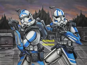 Star Wars The Clone Wars Fives, Echo fan art 8x10" Giclee print - Picture 1 of 2