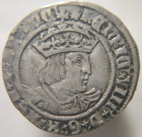 England Henry VIII 8 1526-44 Silver Groat 4p Tower mint mm Rose Nice Portrait Cover