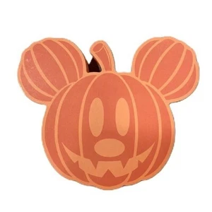 Disney Mickey Mouse Pumpkin Fall Halloween Hanging Wood Decor NEW Orange - Picture 1 of 4
