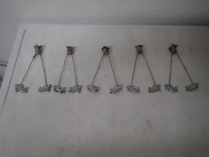5 Stck. antike Pendelkerzenhalter Metall für Weihnachtsbaum mit Engelmotiv - Bild 1 von 8