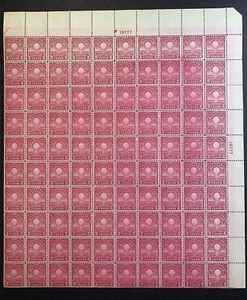 US #654 2c Edison's Frist Lamp. Full Sheet of 100 Perf 11, MNH VF (BCV $240)  - Picture 1 of 12