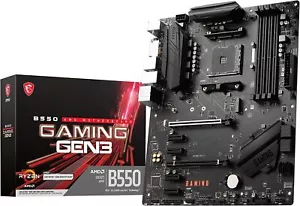 MSI B550 Gaming GEN3 AMD PCIe 3.0 ATX AM4 Motherboard DDR4 UP to 4400MHz - Picture 1 of 10