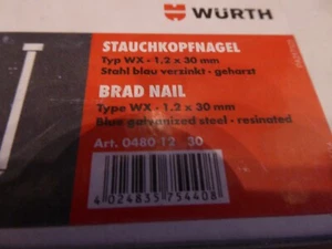 Würth Stauchkopfnägel WX 1,2 , 16mm , 25mm, 30mm, 45mm je 5000Stk.  - Bild 1 von 4